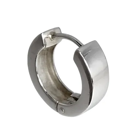 Örhänge Creol (enkelt), silver 925/1000, Guldfynd, Ø16,5 mm, tjocklek 5 mm, fint skick + Halskedja Pansar, längd 52,5 cm, bredd 2 mm, tillverkare SCO, något missfärgad Vikt: 8,4 g