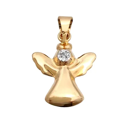 Hänge Ängel, 18K guld, Diamant 0,003ct, Guldfynd (GHA), längd inkl. ögla 16 mm, bredd 10 mm Vikt: 0,2 g