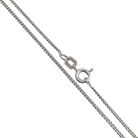 Halskedja Pansar, silver 835/1000, längd 47 cm, bredd 1,2 mm, fint skick  Vikt: 2,5 g