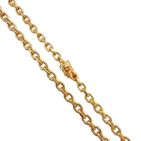 Halskedja Ankarlänk, 18K guld, Jo-Ans Guld AB, Köping, svensk kontrollstämpel, längd 51,5 cm, bredd 4,5 mm, fint skick Vikt: 40,8 g
