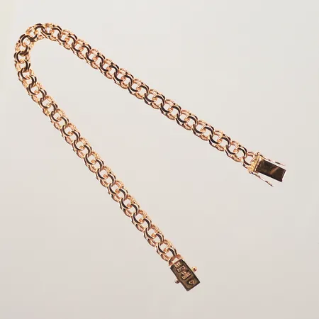 Armband, längd 18,5cm, bredd 5mm, 18K Vikt: 9,3 g
