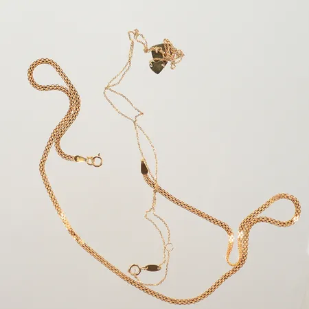 Halscollier, defekt/trassel, 18K Vikt: 4,7 g
