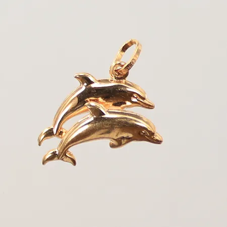 Hänge delfin, 18K Vikt: 1,1 g