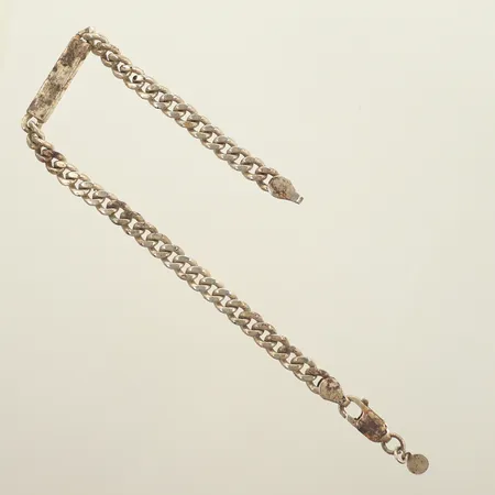 Armband pansar med platta, längd 19 cm, bredd 5mm, trasig, 925/1000-delar 13,6g Vikt: 13,6 g