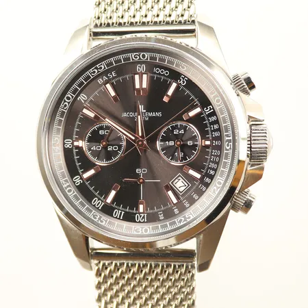 Herrur Jacques Lemans, Quartz, i box, extra läderband, verktyg, kvitto