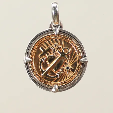 Hänge Thomas Sabo, 25x16mm, förgylld mittdel, silver 925/100 Vikt: 5,3 g
