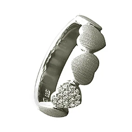 Ring med stenar, design Jens Astrup, Ø 18 mm, silver. Vikt: 5,5 g