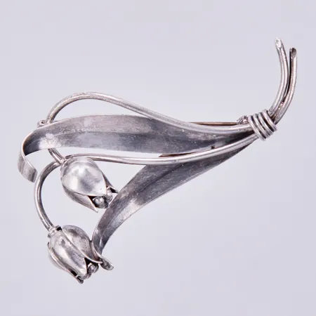 Brosch, längd ca 9,6cm, John L Denmark Sterling silver Vikt: 9,6 g
