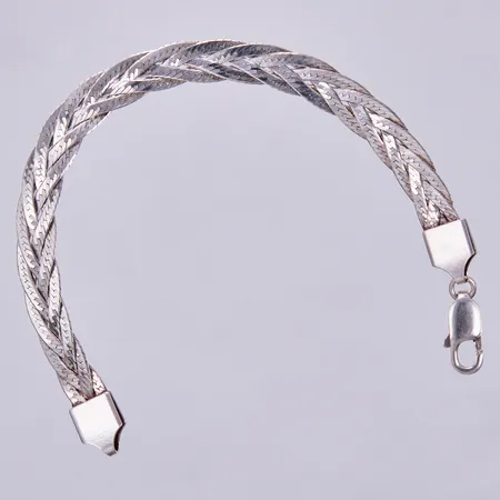 Armband längd ca 19,5cm, bredd ca 8mm, 925/1000 silver Vikt: 11,2 g