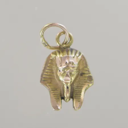 Hänge Egyptiskt Tutankhamun, L 2 cm B 1,5 cm, 18k Vikt: 0,9 g