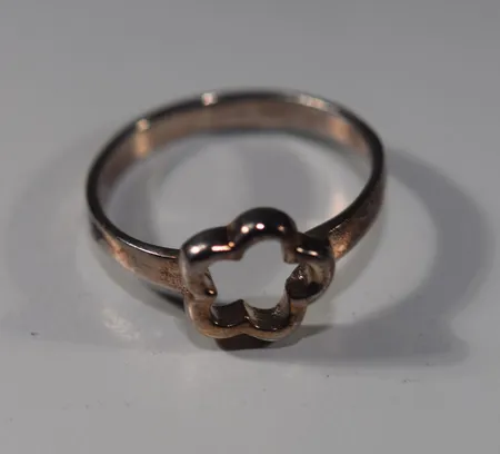 Ring med  Ø 17,5 mm,silver. Vikt: 2,3 g