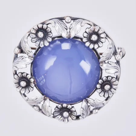 Brosch med sten, N.E.From, Sterling Denmark, 925/1000 silver Vikt: 12,2 g