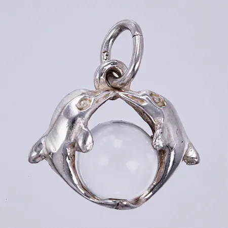 Hänge med sten, längd ca 11mm, bredd ca 11mm,  925/1000 silver Vikt: 0,9 g