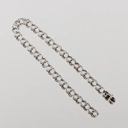 Länk Bismarck, Defekt lås, längd 21cm, bredd 5,9mm, silver  Vikt: 7,4 g