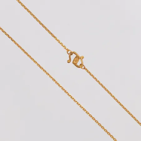 Kedja, Ankar, Längd 49,5cm, Bredd 1,1mm, s-lås 22K Vikt: 3,5 g