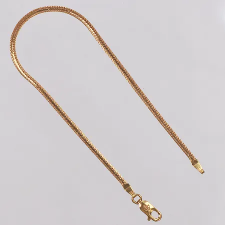 Armband, halvstelt, längd 17,9cm, bredd 1,9mm, 18K Vikt: 2,3 g