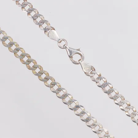 Kedja, manglad Pansar, 44,5cm, bredd 4,8mm, 925/1000 silver  Vikt: 9,5 g