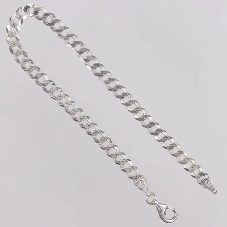 Armband, manglad Pansar, 19,5cm, bredd 4,7mm, 925/1000 silver Vikt: 4,3 g