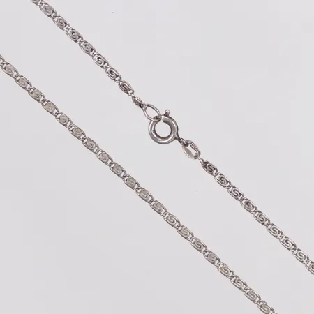 Kedja, S-länk, 44,5cm, bredd 1,8mm, 835/1000 silver Vikt: 3,5 g
