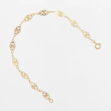 Armband, genombruten dekor 18,5cm, bredd: 1-6mm, 18K  Vikt: 2 g
