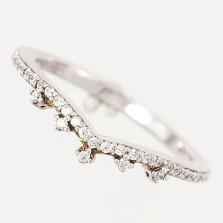 Ring med stenar, stl 16, bredd: 2,3-3,1mm, GHA, silver 925/1000 Vikt: 1,4 g
