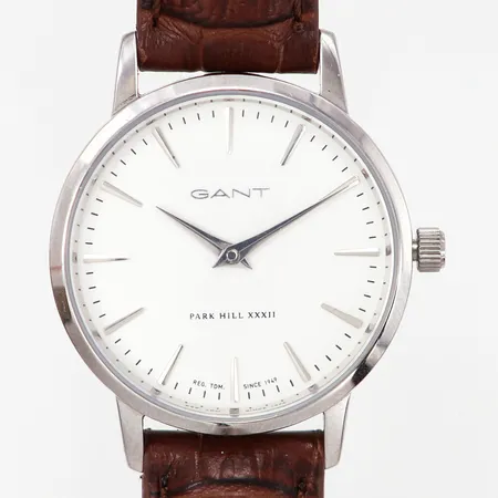 Damur, Gant Park Hill XXX II, quartz, Ø32mm, original läderband, originalspänne