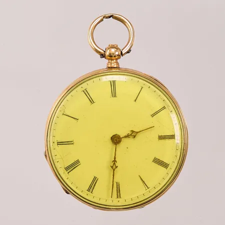 Fickur, 36mm, nyckeldragare, nyckel saknas, 18K bruttovikt 32g.