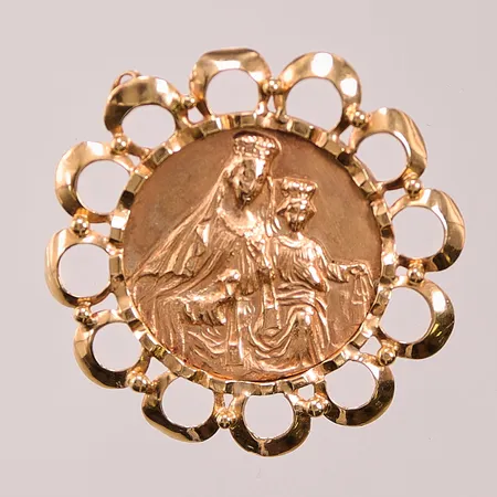 Brosch, 35mm, nål i oädel metall, 18K 6,6g.