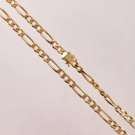 Kedja Figaro, 69cm, bredd:6mm, 18K 65,2g.