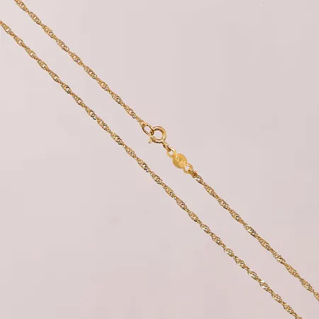 Kedja, 60cm, bredd:2mm, 21K 4,3g.