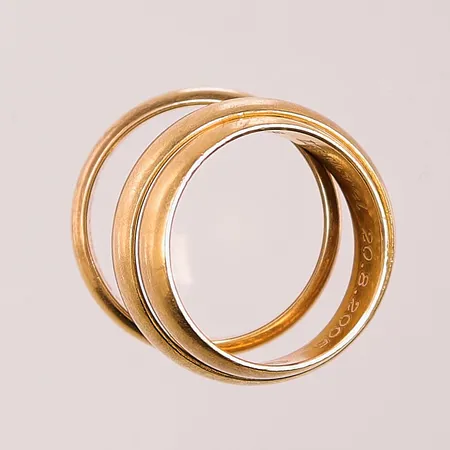 3 Ringar, gravyer, 18K 11,8g.
