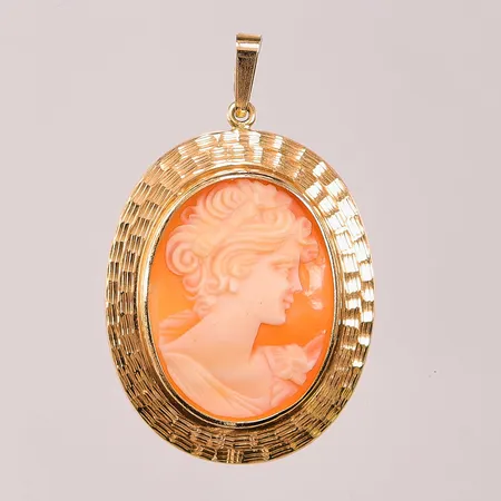 Hänge, Camé, 35x25mm, 18K 3,9g.