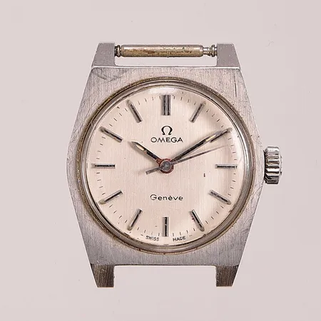 Damur Omega Genève, 24mm, stål, manuell, defekt, går ej.