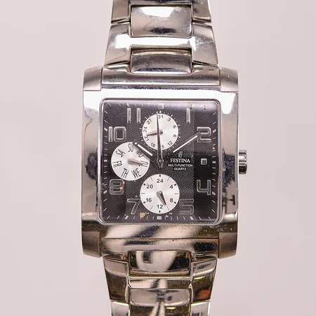 Herrur Festina, 36mm, stål, quartz, F16234, går ej.