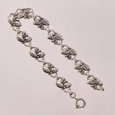 Armband "blommor", 17,5cm,  bredd:9mm, 830/1000 Silver 8,8g.