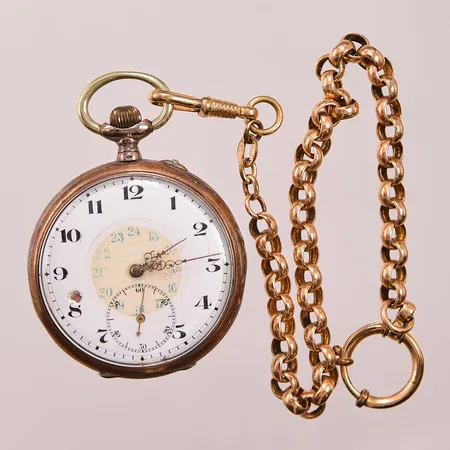 Fickur Carpo, 49mm, innerboett i metall, monogramgravyr, 800/1000 Silver.