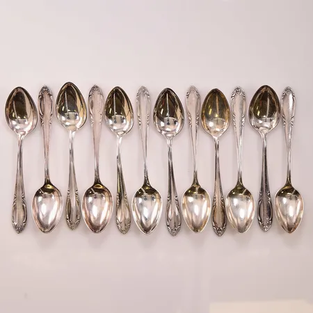 12 Kaffeskedar, 11cm, 830/1000 Silver 152,0g.