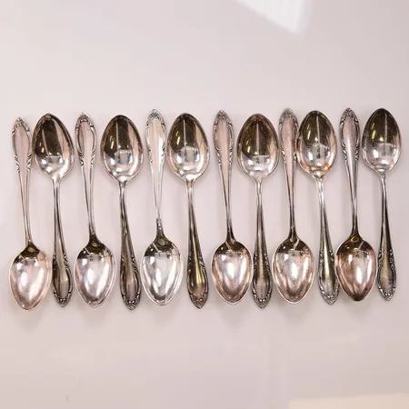 12 Kaffeskedar, 12cm, 830/1000 Silver 200,4g.