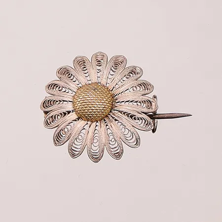 Brosch, "blomma", 27mm, 830/1000 Silver 3,9g.