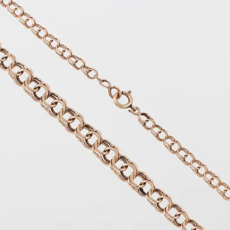 Collier Bismarck, längd 42 cm, bredd 3.7-6.2 mm, 10k. Vikt: 8,3 g