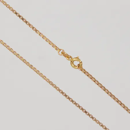 Kedja, Venezia, 62cm, bredd 1,5mm, ostämplad, 14K Vikt: 12,1 g