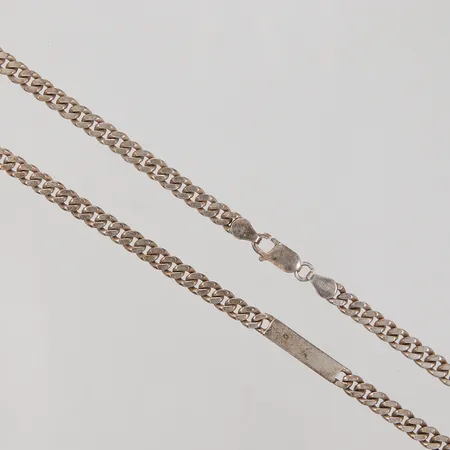 Kedja pansar med platta, längd 50cm, bredd 5,2mm, 925/1000 silver Vikt: 33,3 g