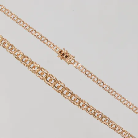 Kedja, doserad Bismarck, 42cm, bredd 3,8-6,9mm, 18K Vikt: 15,2 g
