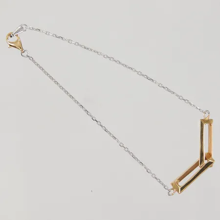 Armband, 20cm, gulguld/ vitguld, 18K Vikt: 4,2 g