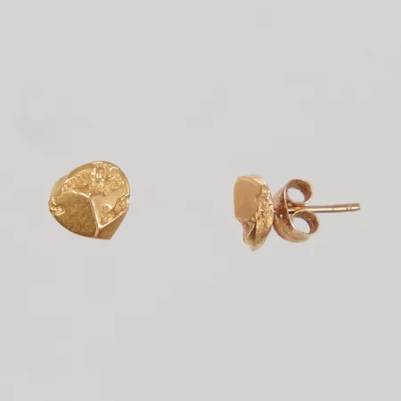 Ett par örhängen, Ø ca 6mm, 14K Vikt: 1 g