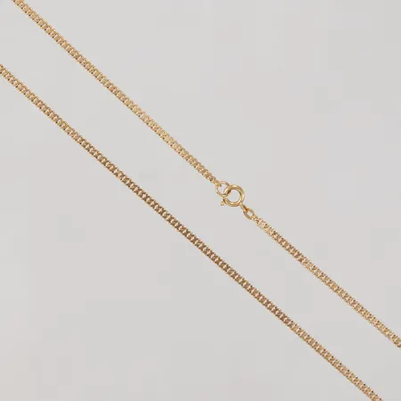 Kedja manglad Pansar, 41cm, bredd 2mm, ojämnheter, 18K Vikt: 5,3 g