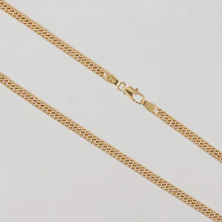 Kedja, rundad Pansar, 45cm, bredd 3,5mm, ihålig, Svedbom & co, 18K Vikt: 9,4 g