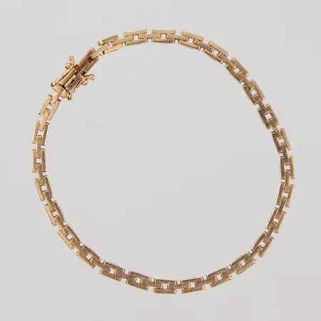 Armband, 17cm, bredd 3mm, Hedens Guldsmeds Ab, Ängelholm år 1978, 18K Vikt: 9,6 g