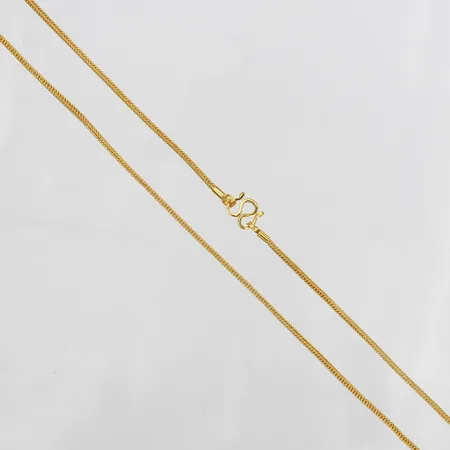 Kedja, Thaiguld, längd 52cm, bredd 2mm, 23K guld Vikt: 3,8 g