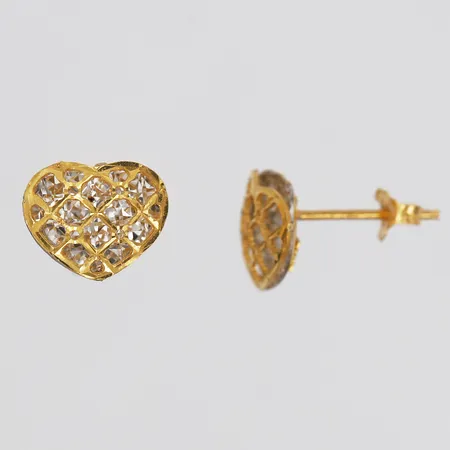 Ett par örhängen, Thaiguld, mått 12 x 9mm, 23K guld Vikt: 1,9 g